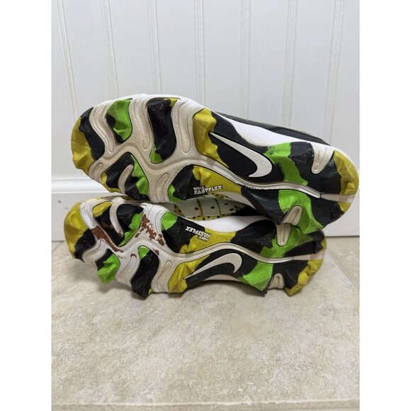 Nike ALPHA HUARACHE 4 KEYSTONE GS 'BLACK OPTI YELLOW' Youth Baseball Cleats 4.5Y - Picture 10 of 13